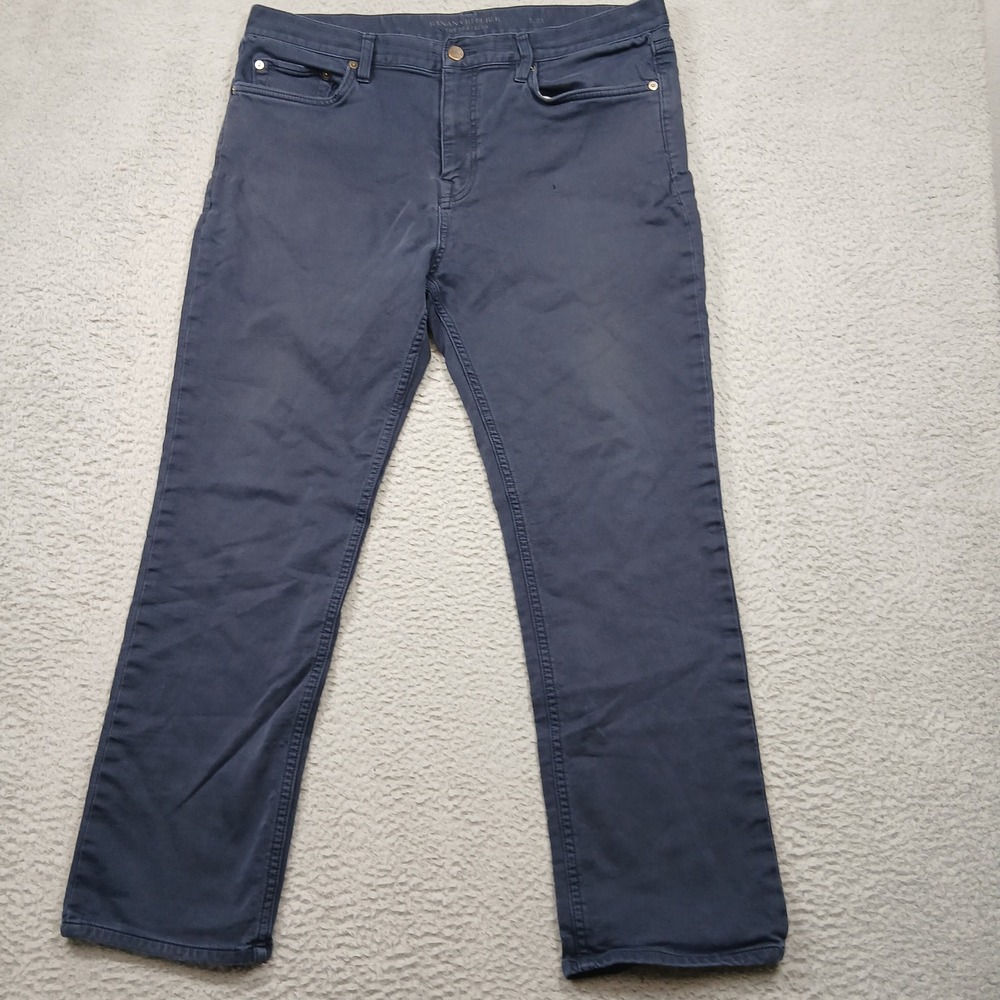 Banana Republic Men's 36x30 Navy Blue The Traveler Slim Fit Stretch Pants